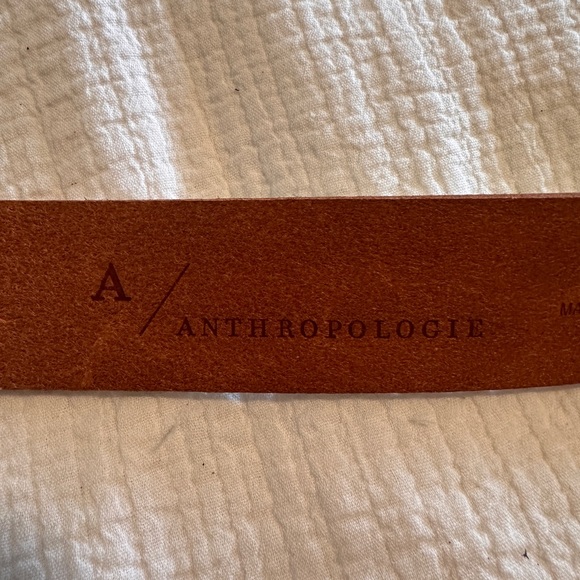 Genuine Leather Belt by Anthropologie Cream and Gold XL - Picture 7 of 7